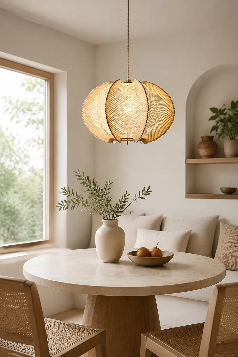 Retro Wooden Pendant Light Irregular Living Room Lamp - Lumpaz