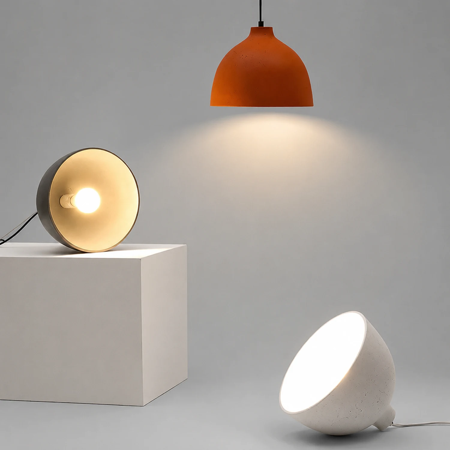 Resin Bowl Pendant Lamp Rustic Pendant Lighting - Lumpaz