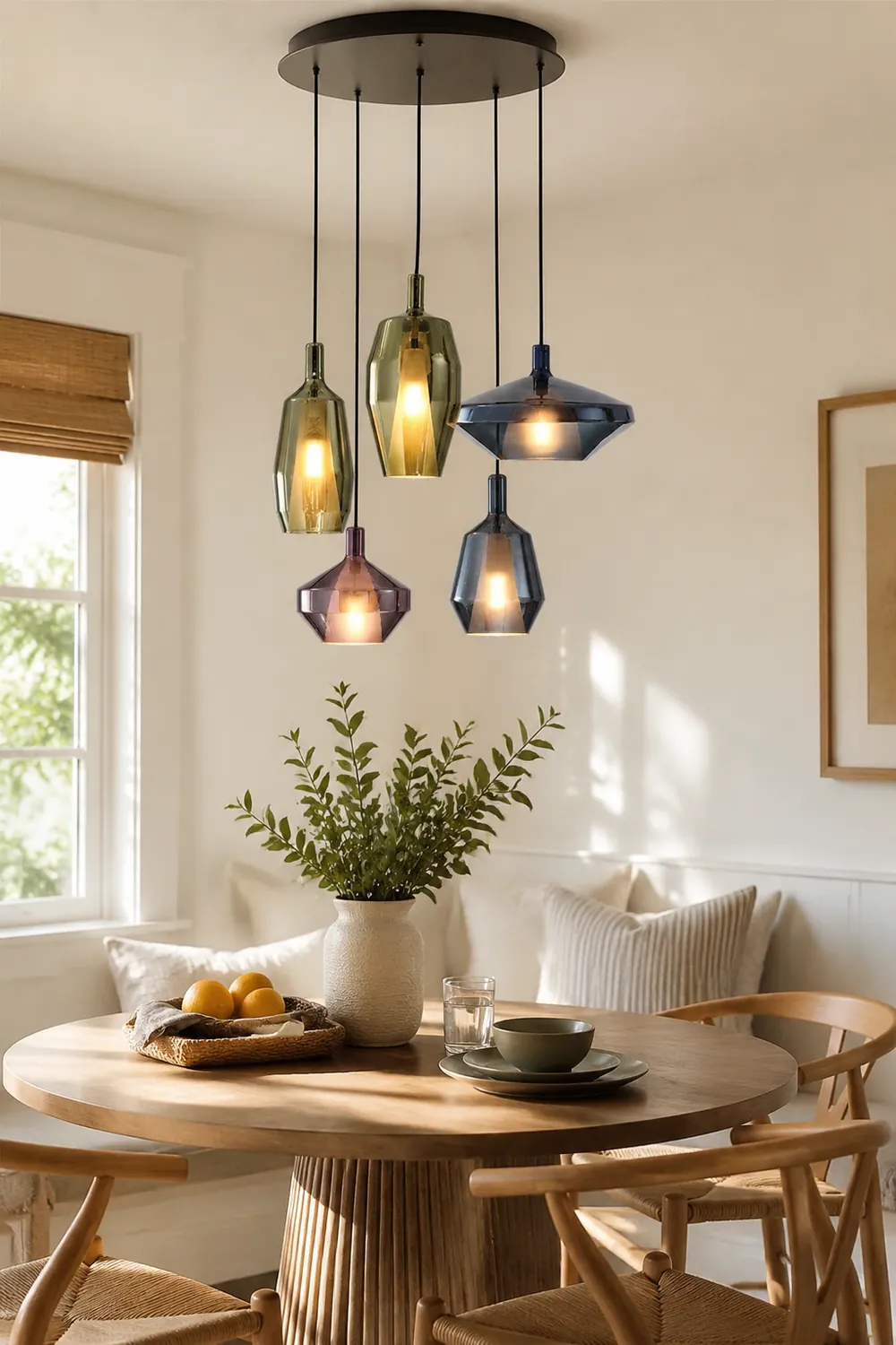 Modern Multicolored Glass Pendant Lamp for Dining - Lumpaz