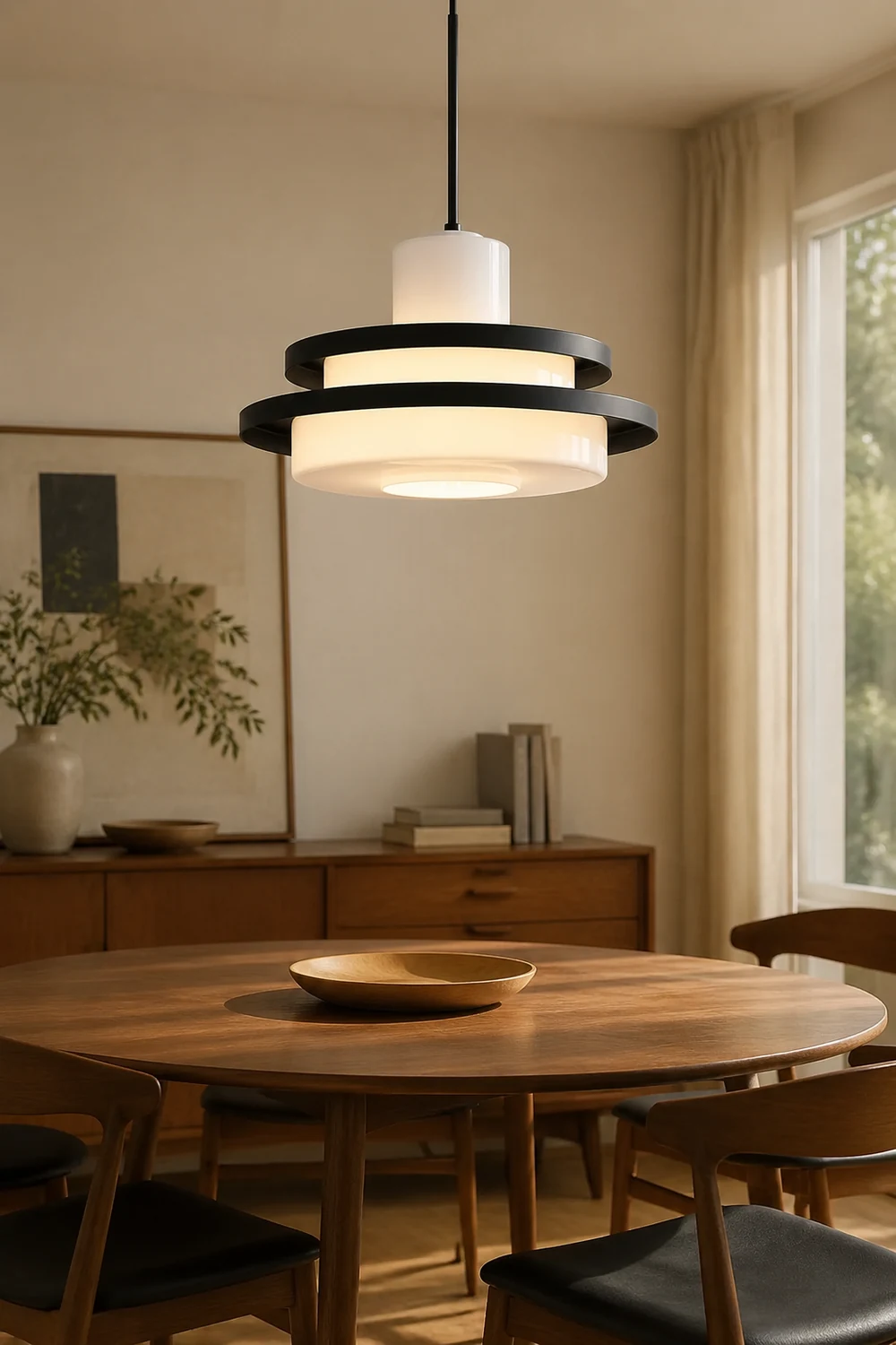 Vintage Bauhaus Equator Glass Pendant lamps - Lumpaz