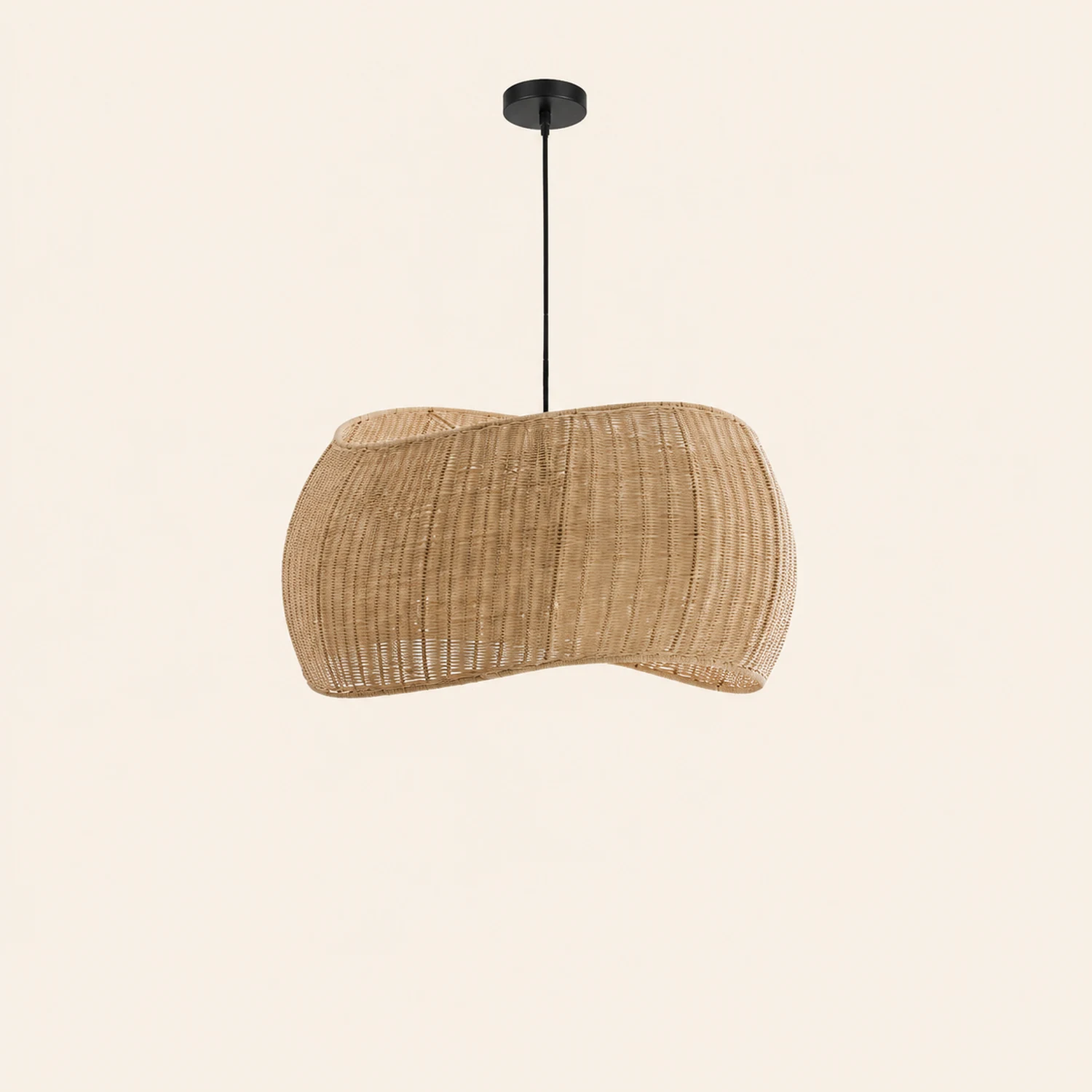 Natural Wicker Hanging Light Rattan Pendant Lampshade - Lumpaz