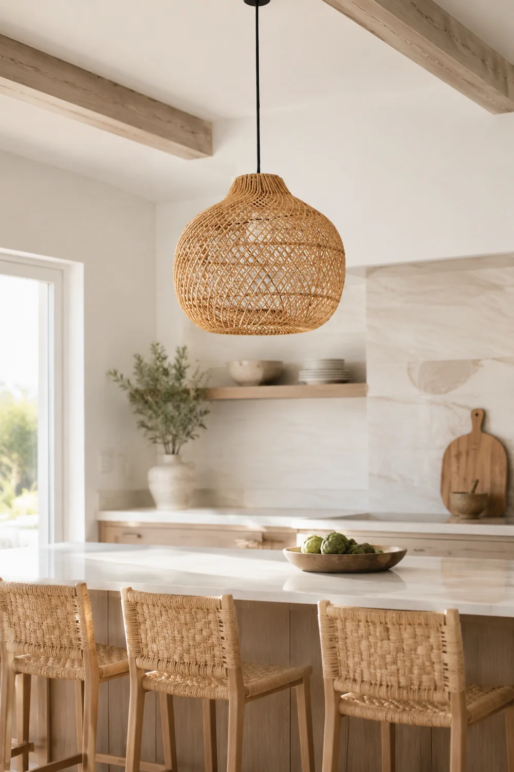 Boho High Quality Rattan Handwoven Pendant Light - Lumpaz