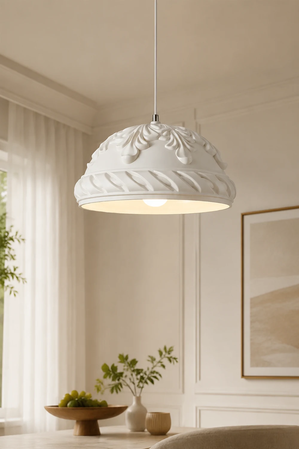 French Style Resin Retro Pendant Light - Lumpaz