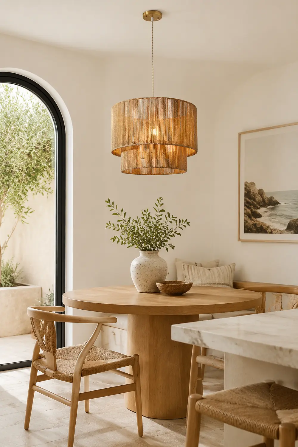 Retro Rope Woven Dining Room Pendant Light - Lumpaz