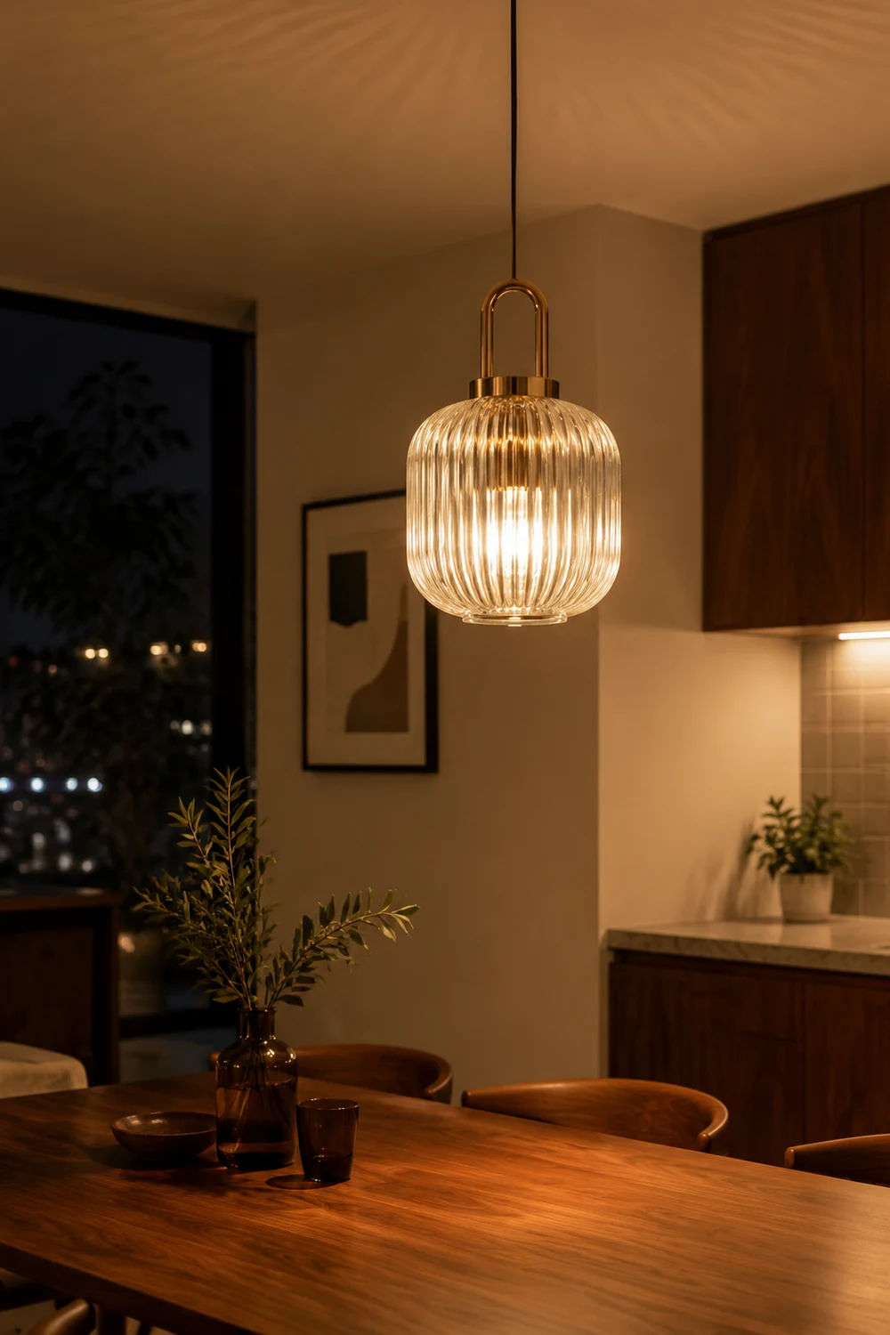 Design Pumpkin Shape Glass Pendant Light - Lumpaz