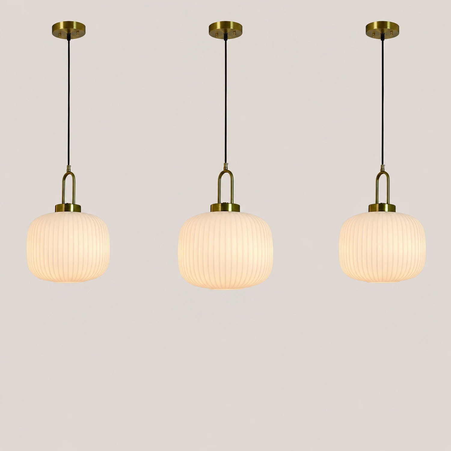 Design Pumpkin Shape Glass Pendant Light - Lumpaz