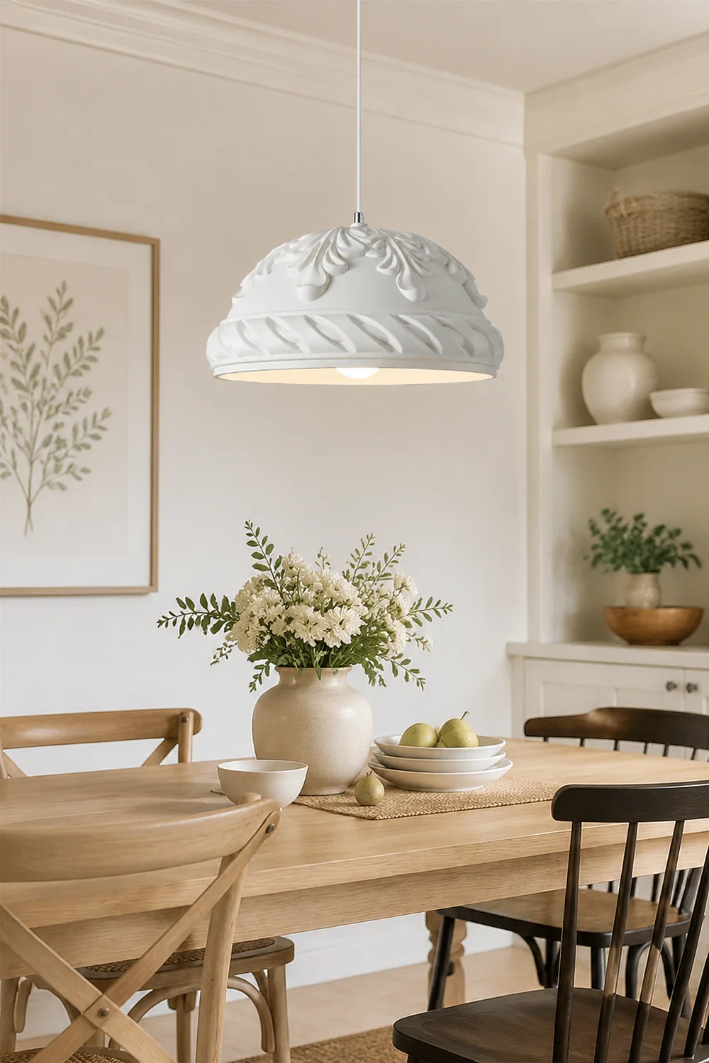 French Style Resin Retro Pendant Light - Lumpaz
