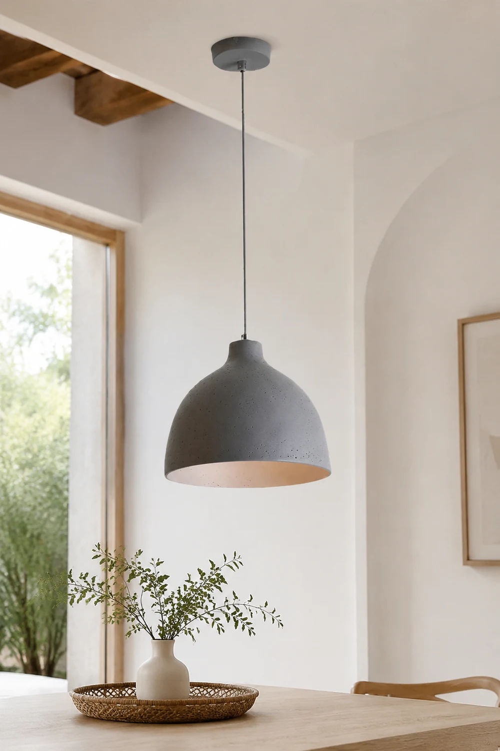 Resin Bowl Pendant Lamp Rustic Pendant Lighting - Lumpaz