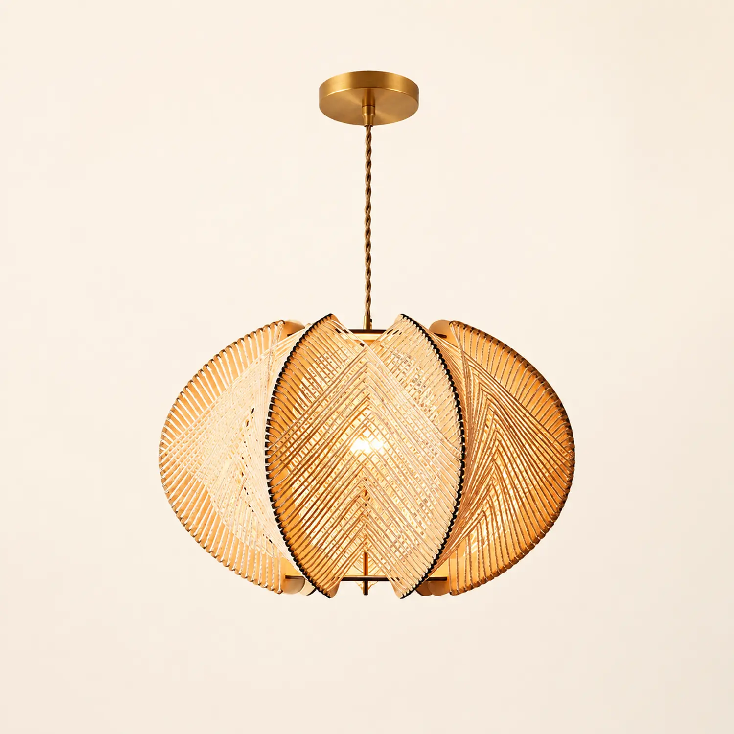 Retro Wooden Pendant Light Irregular Living Room Lamp - Lumpaz