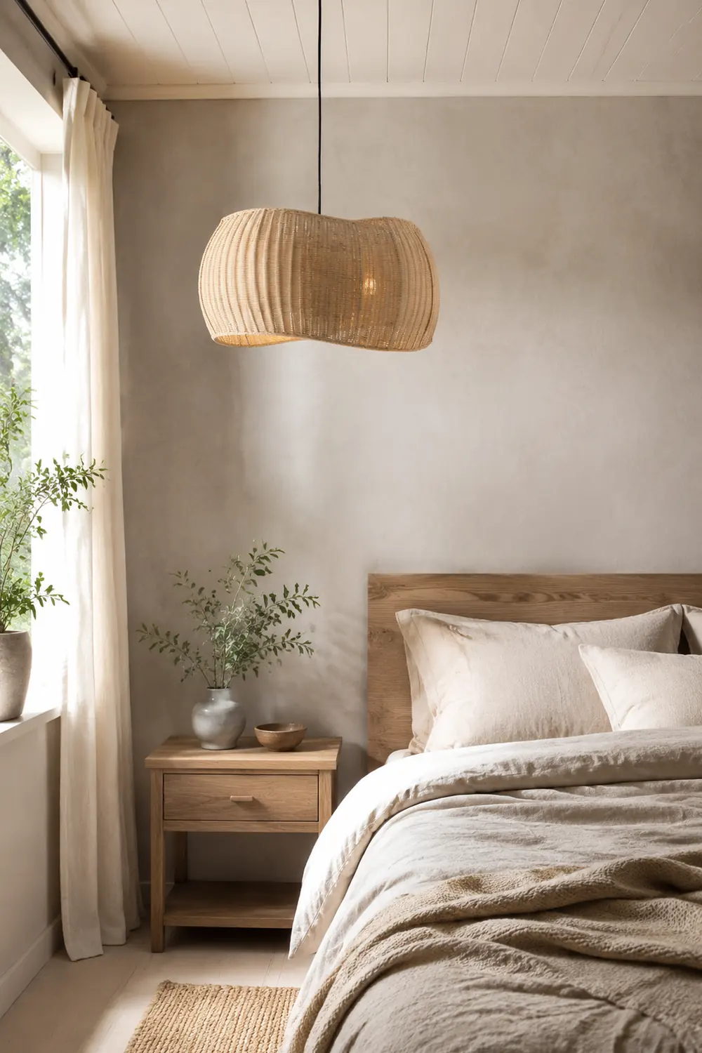 Natural Wicker Hanging Light Rattan Pendant Lampshade - Lumpaz