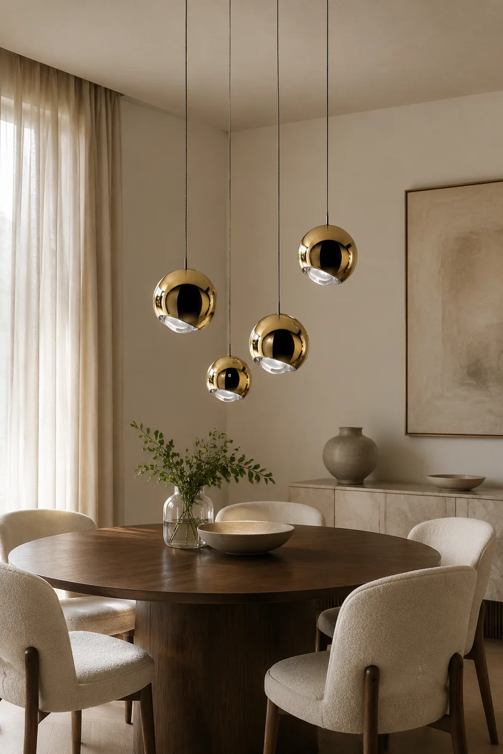 Mid-century Mirror Ball LED Pendant Light - Lumpaz