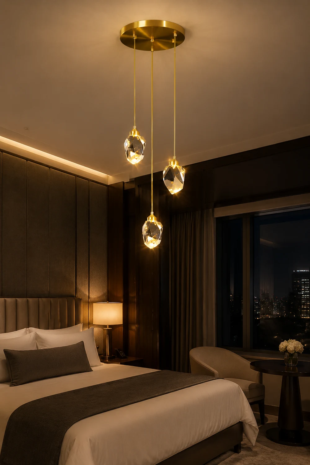 Creative Modern Crystal Gold Raindrop Chandelier - Lumpaz
