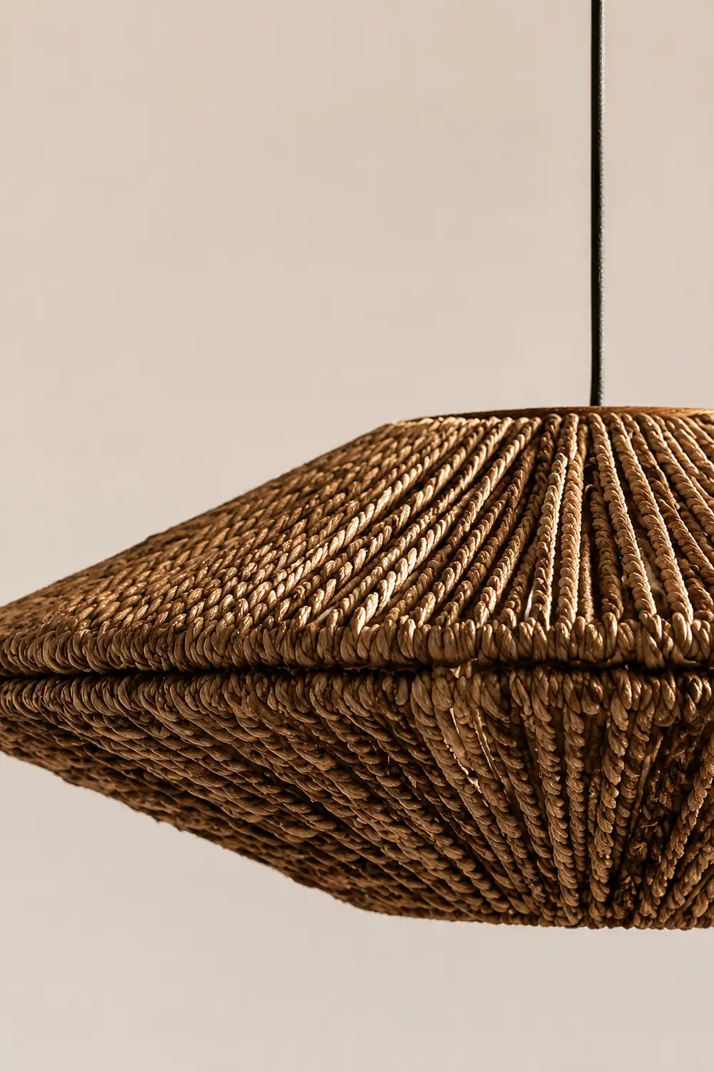 Rustic Rattan Brown Pendant Lights - Lumpaz