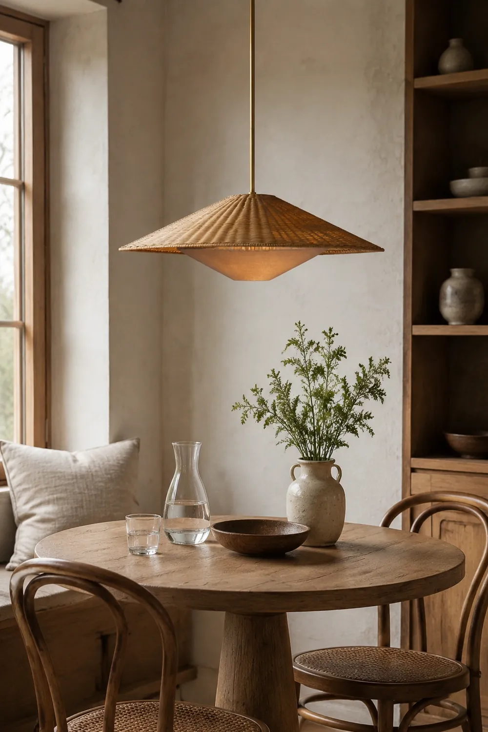 Retro Rattan Handwoven Zen Pendant Light - Lumpaz