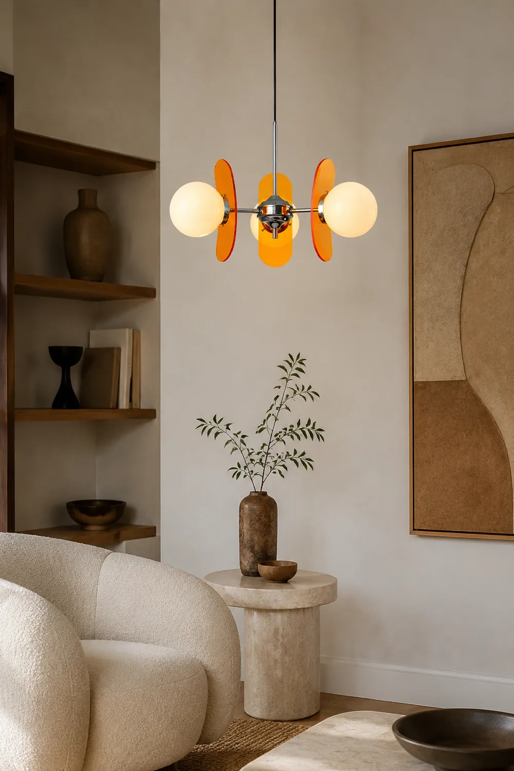 Modern Acrylic Art Deco Pendant Light For Living Room - Lumpaz