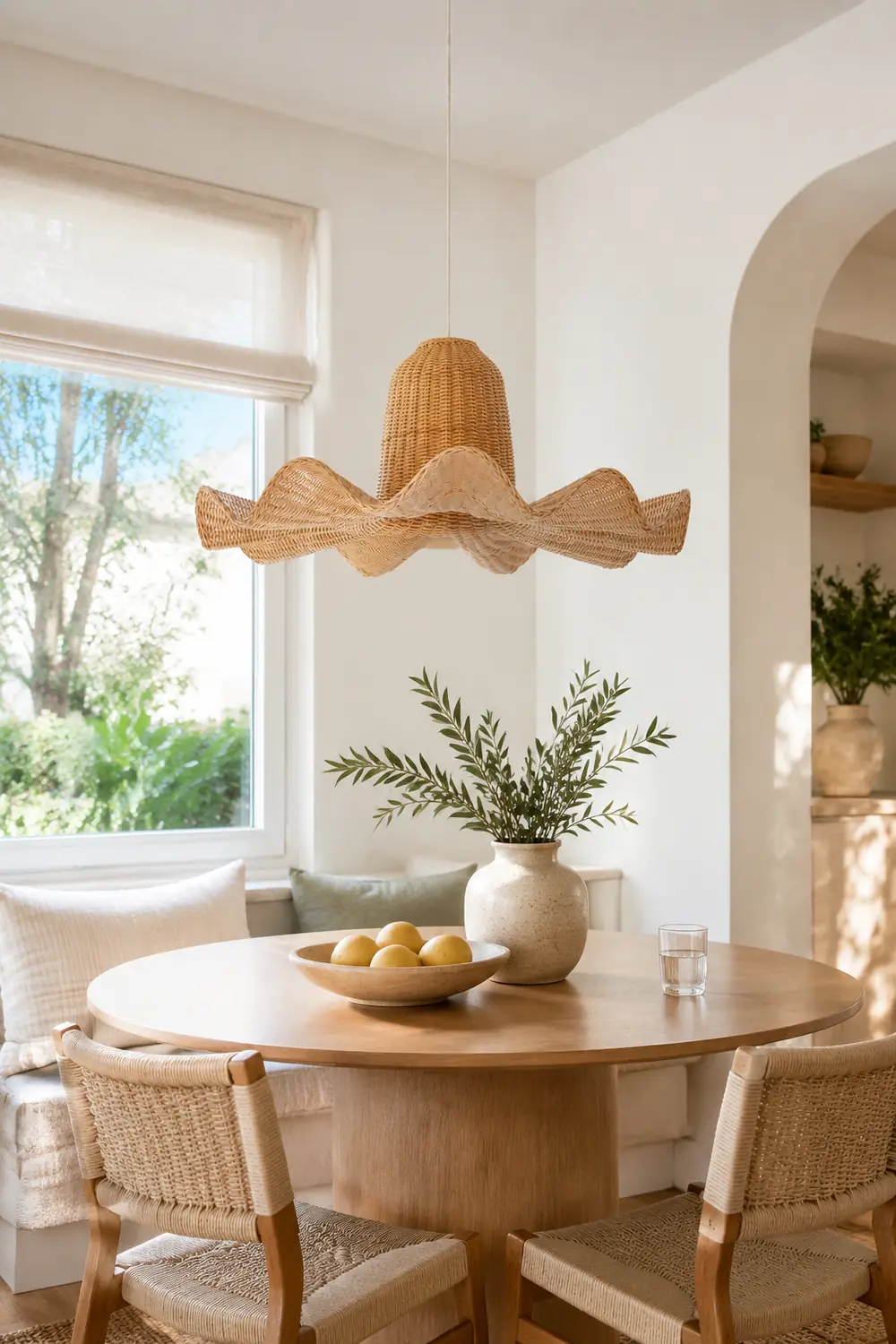 Vogue Rattan Dome Large Handwoven Pendant Light - Lumpaz