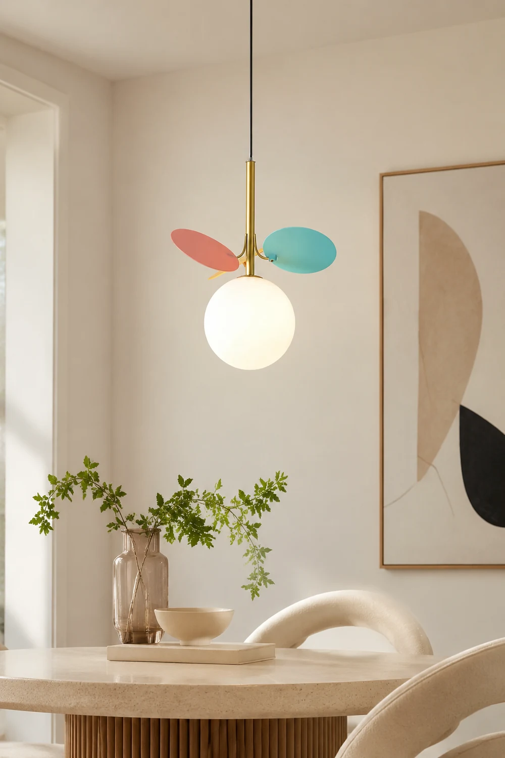 Glass Lampshade Chandelier Personality Art PVC Pendant Light - Lumpaz