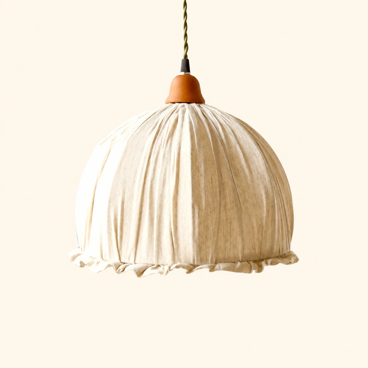 Schlichte Pendelleuchte aus Stoff für Esszimmer & Schlafzimmer - Lumpaz