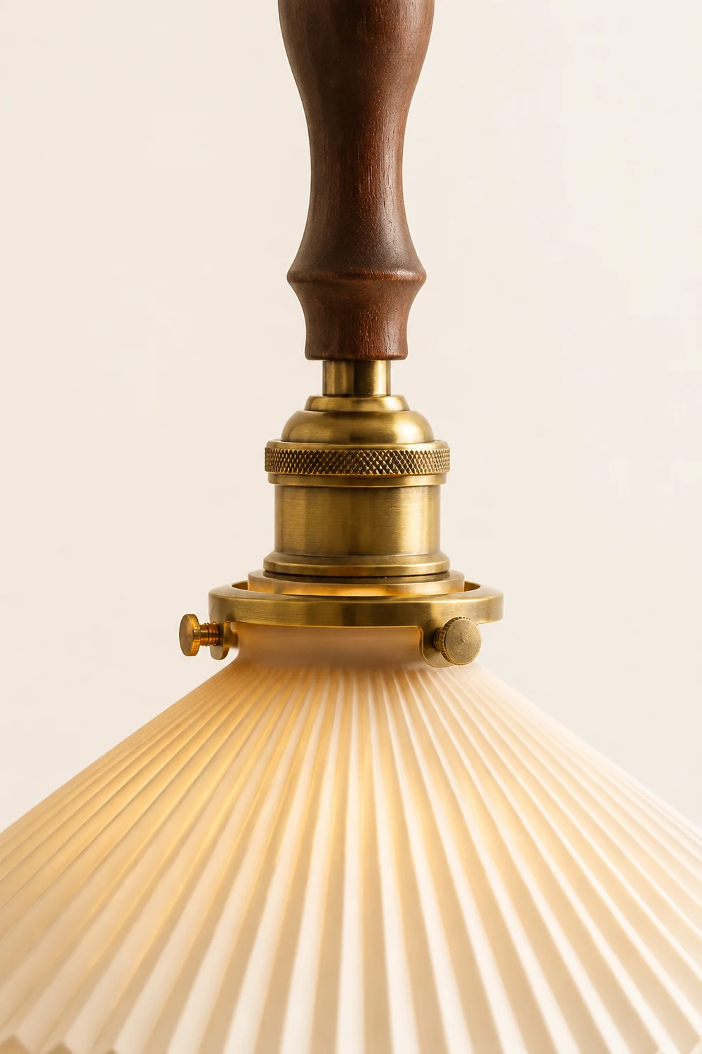 Modern Ceramics Retro Pleated Pendant Light For Living Room - Lumpaz