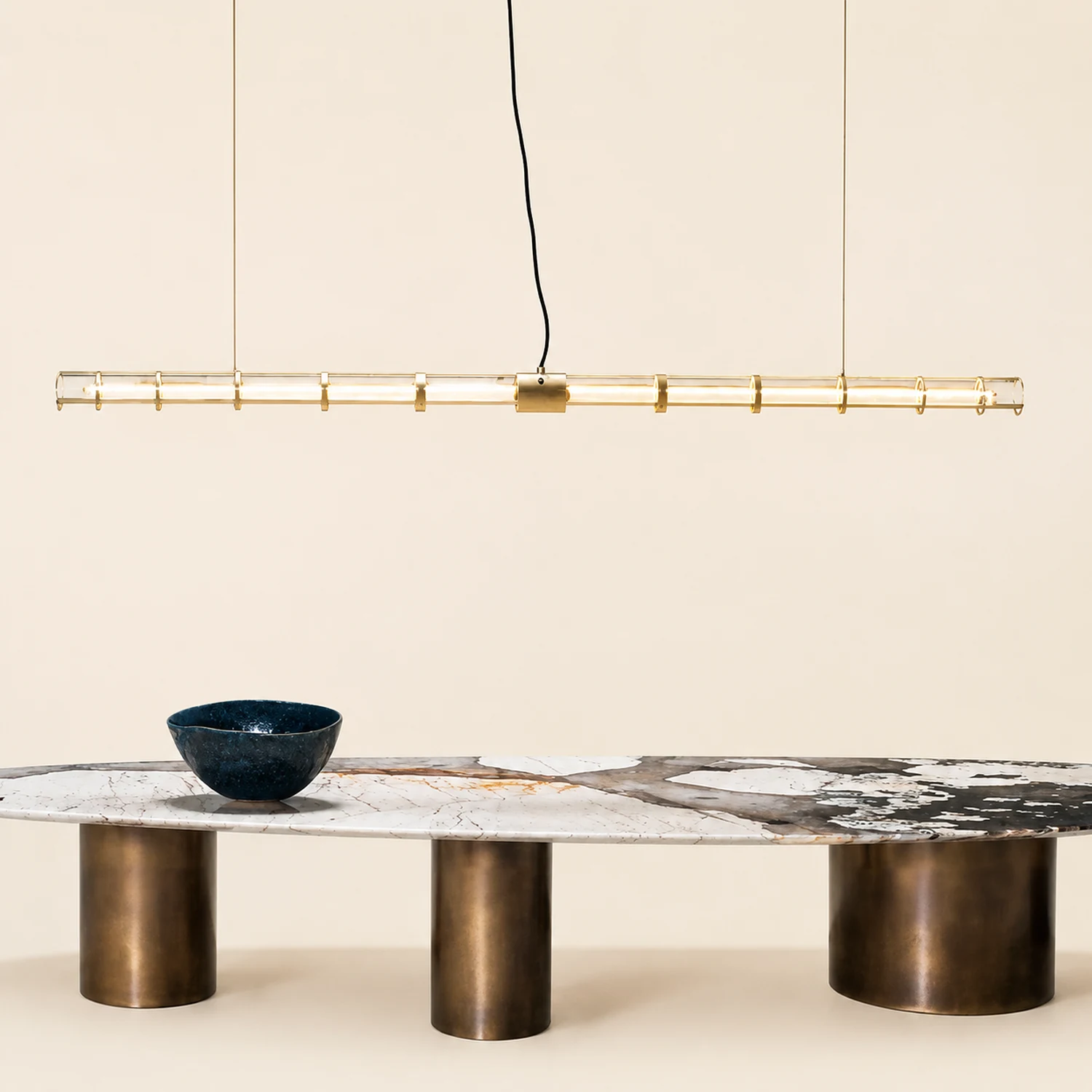 Edge Pendelleuchte, Metall&Glas 120/150cm - Lumpaz