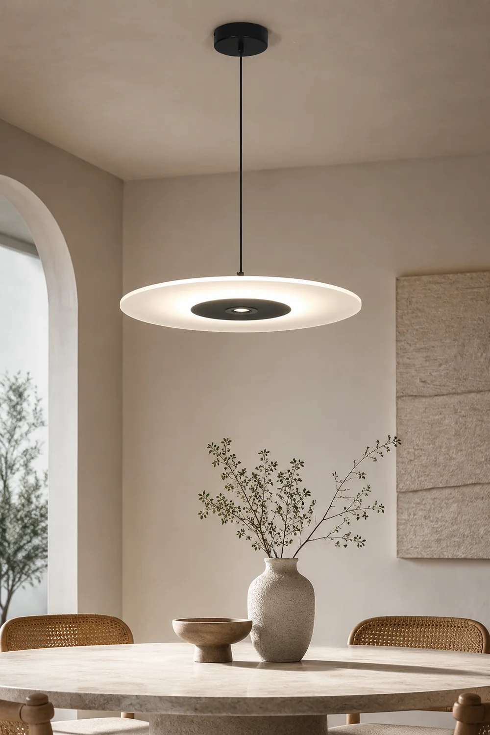 Nordic LED Flat Pendant Light For Dining Room - Lumpaz