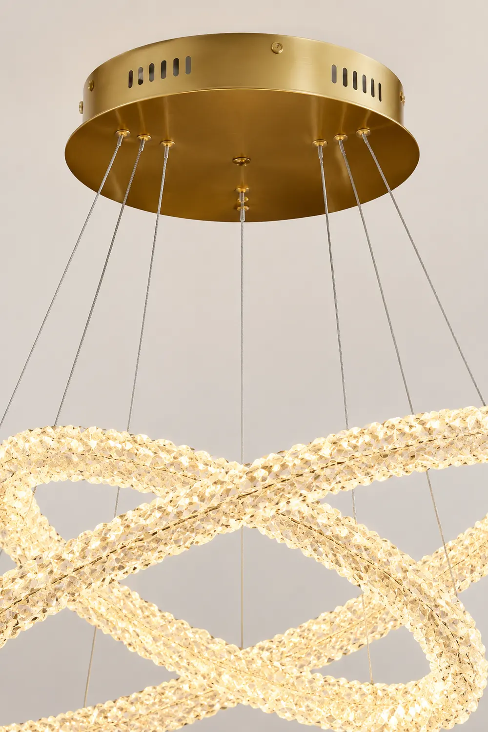 Kristy Kronleuchter, Metall&Kristall, 1/2 Ring - Lumpaz