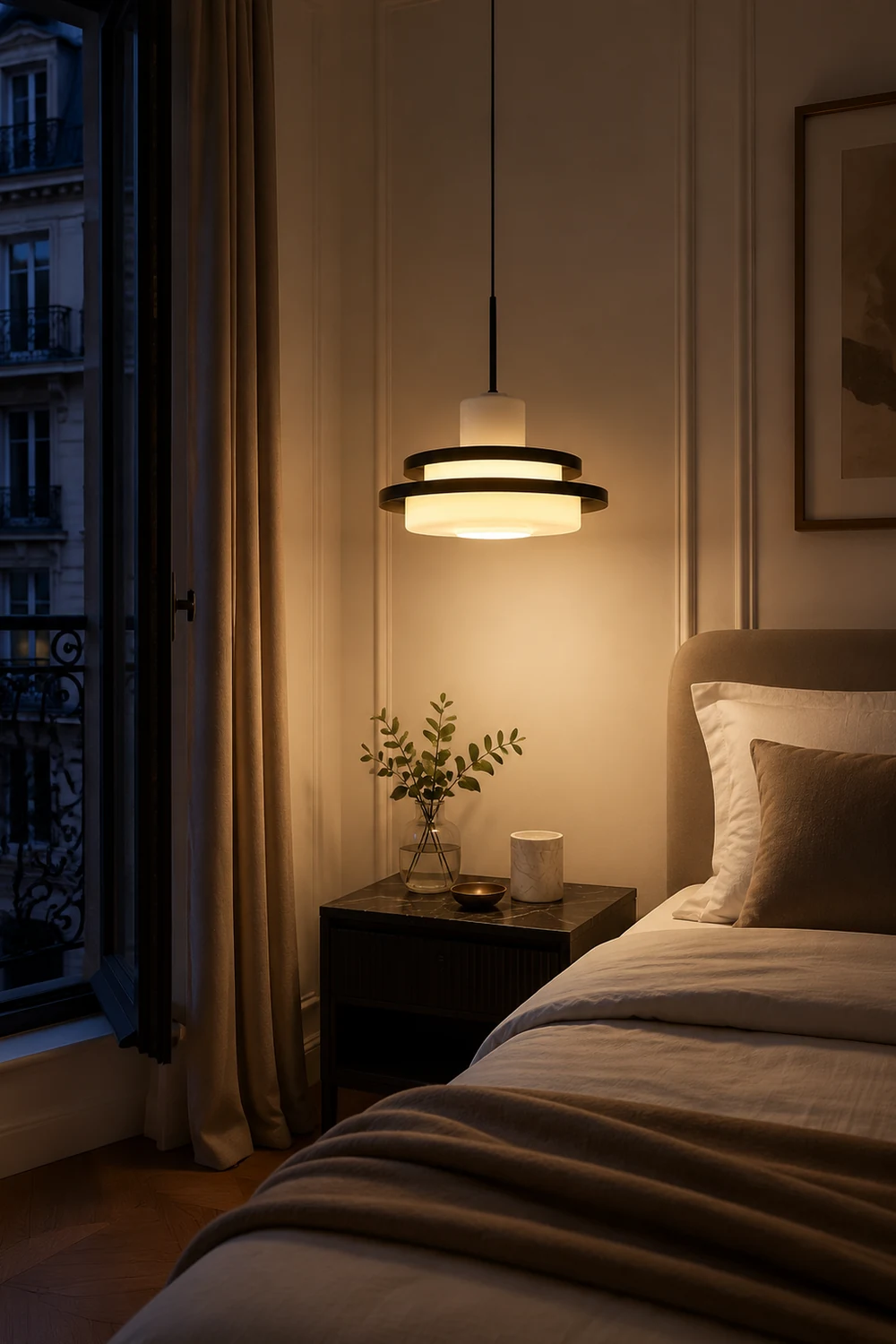 Vintage Bauhaus Equator Glass Pendant lamps - Lumpaz