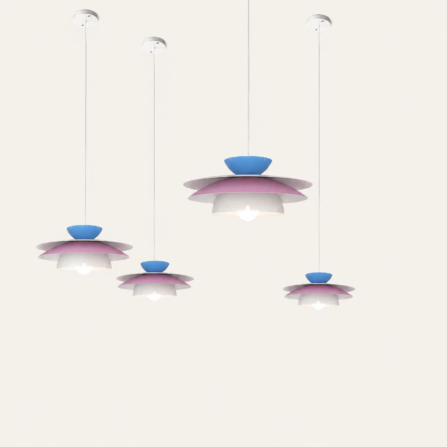 Modern Designer Style Round White Pendant Light - Lumpaz