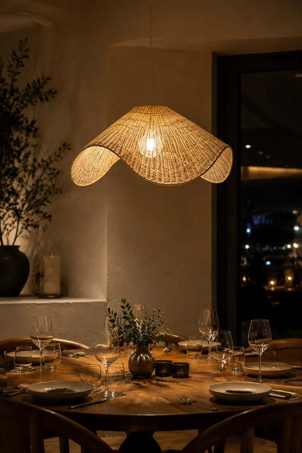 Modern Simple Handwoven Rattan Pendant Light - Lumpaz