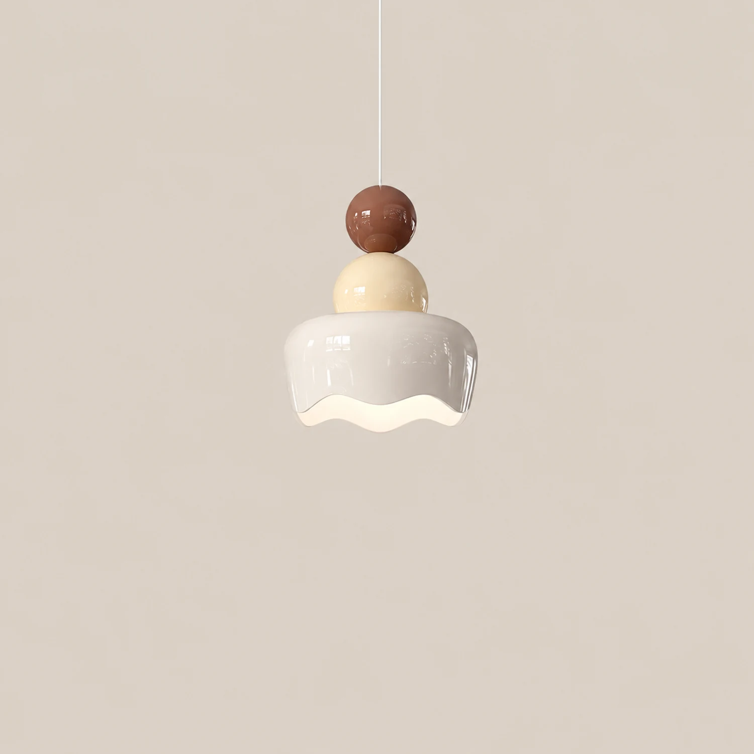 Cream Sunny Bedroom Bedside Pendant Lamp - Lumpaz