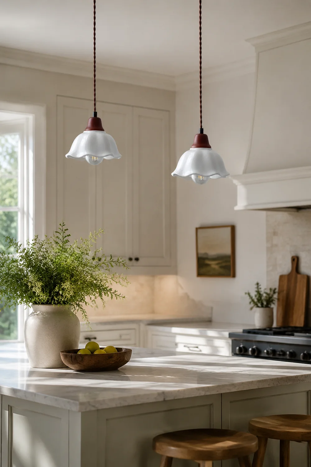 Decor Flower Ceramic  LED Hanging Light - Lumpaz