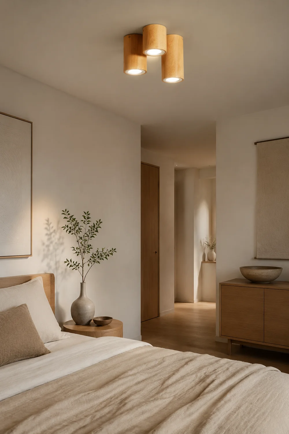 Ozawa Nordische Deckenleuchte Droplight aus Holz für Korridor, Balkon - Lumpaz