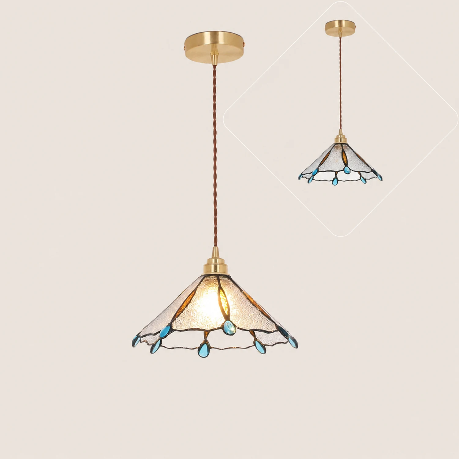 Retro Stained Glass Tiffany Pendant Light - Lumpaz