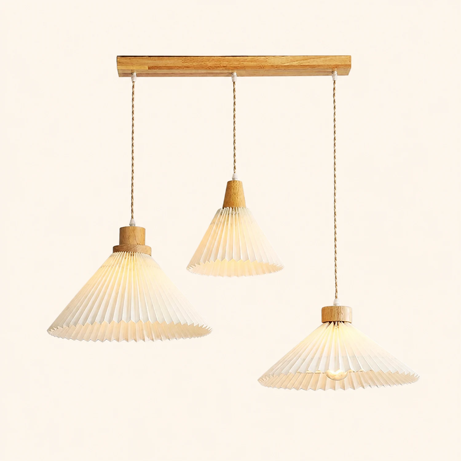 Ozawa Pendelleuchte Cluster, Plissee 4 Stile - Lumpaz