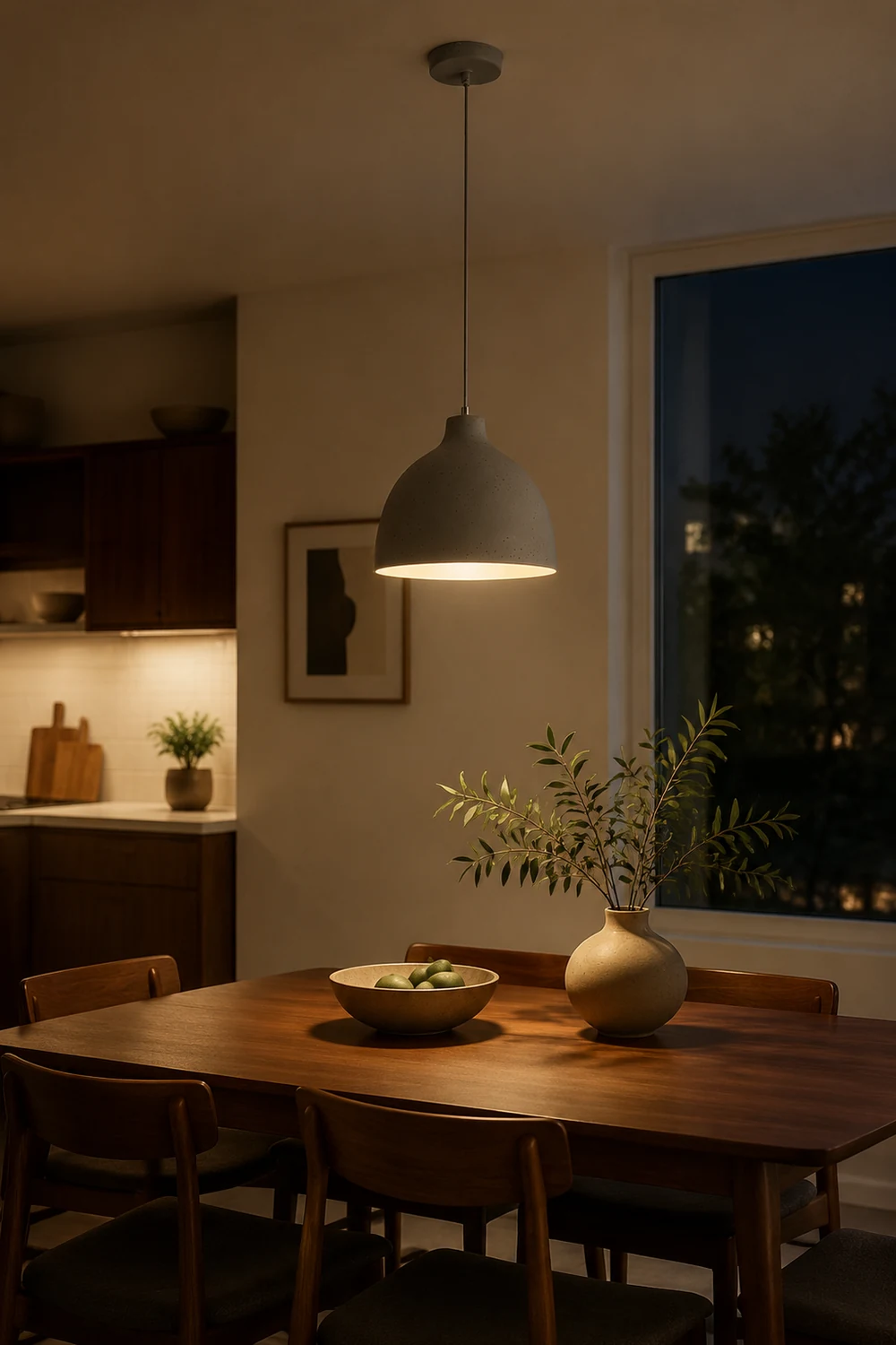 Resin Bowl Pendant Lamp Rustic Pendant Lighting - Lumpaz