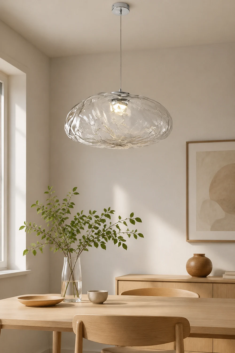 Stylish Glass Cloud Shape Pendant Light Indoor Fixture Decorative Light - Lumpaz