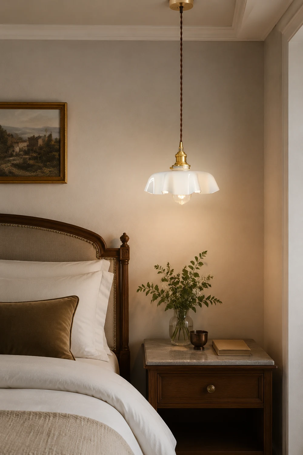Modern Romantic Small Glass Ribbon Edge Pendant Light For Living Room - Lumpaz