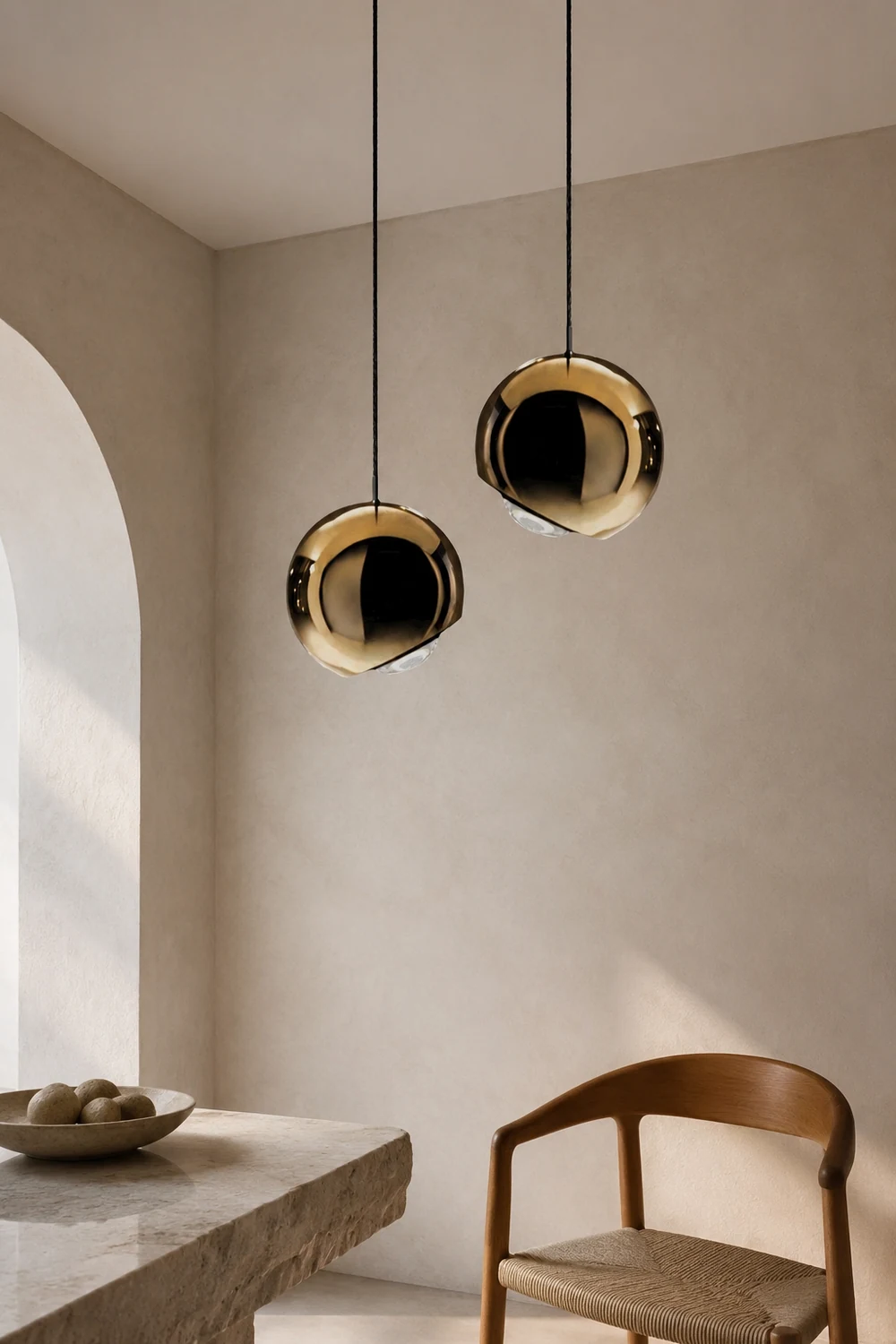 Mid-century Mirror Ball LED Pendant Light - Lumpaz