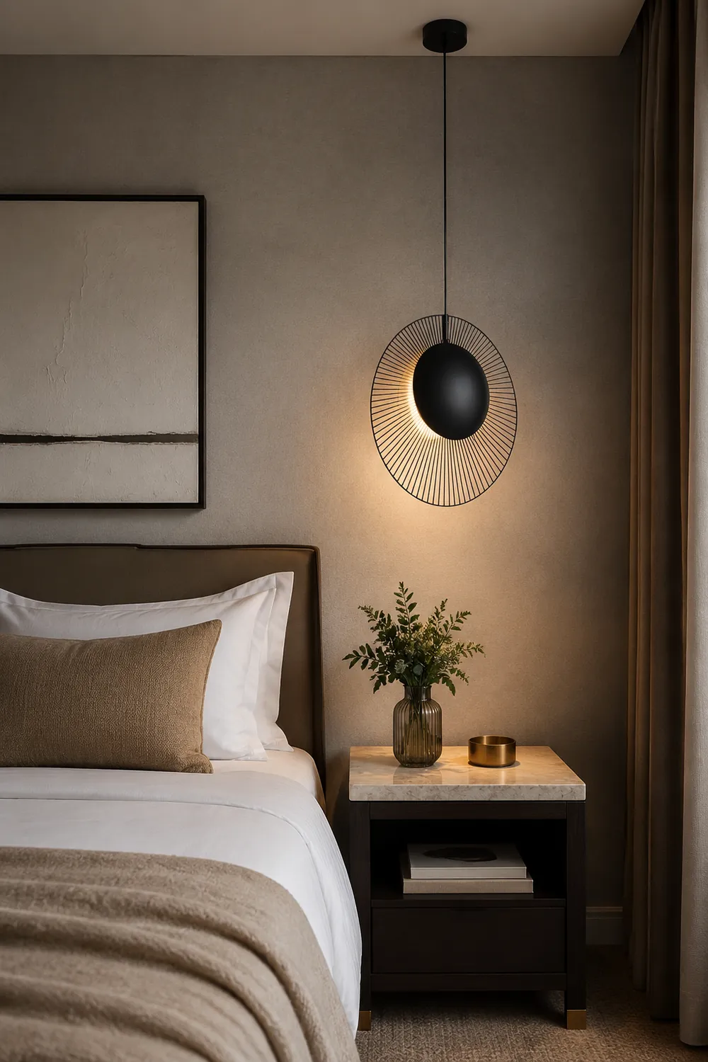Minimalist Black Metal Pendant Light for Dining Room - Lumpaz