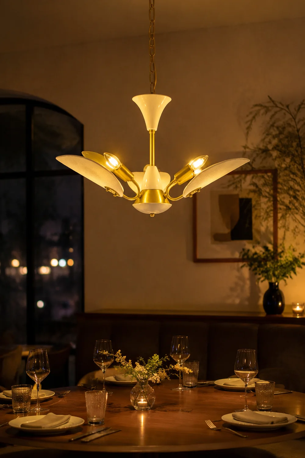 Vintage Creative Copper & Ceramic Pendant Light - Lumpaz