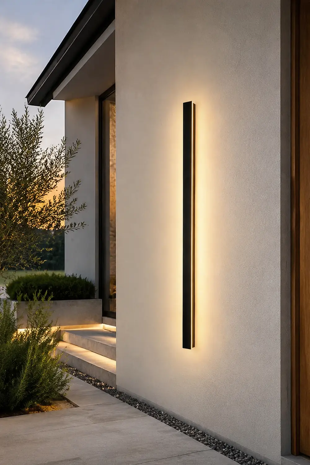 Minimalistische Wasserdichte LED Außen Wandleuchte Metall für Garten, Balkon - Lumpaz