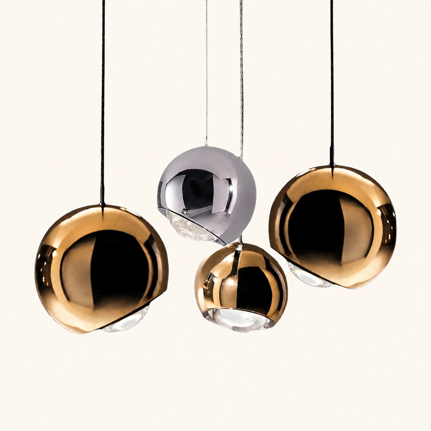 Mid-century Mirror Ball LED Pendant Light - Lumpaz