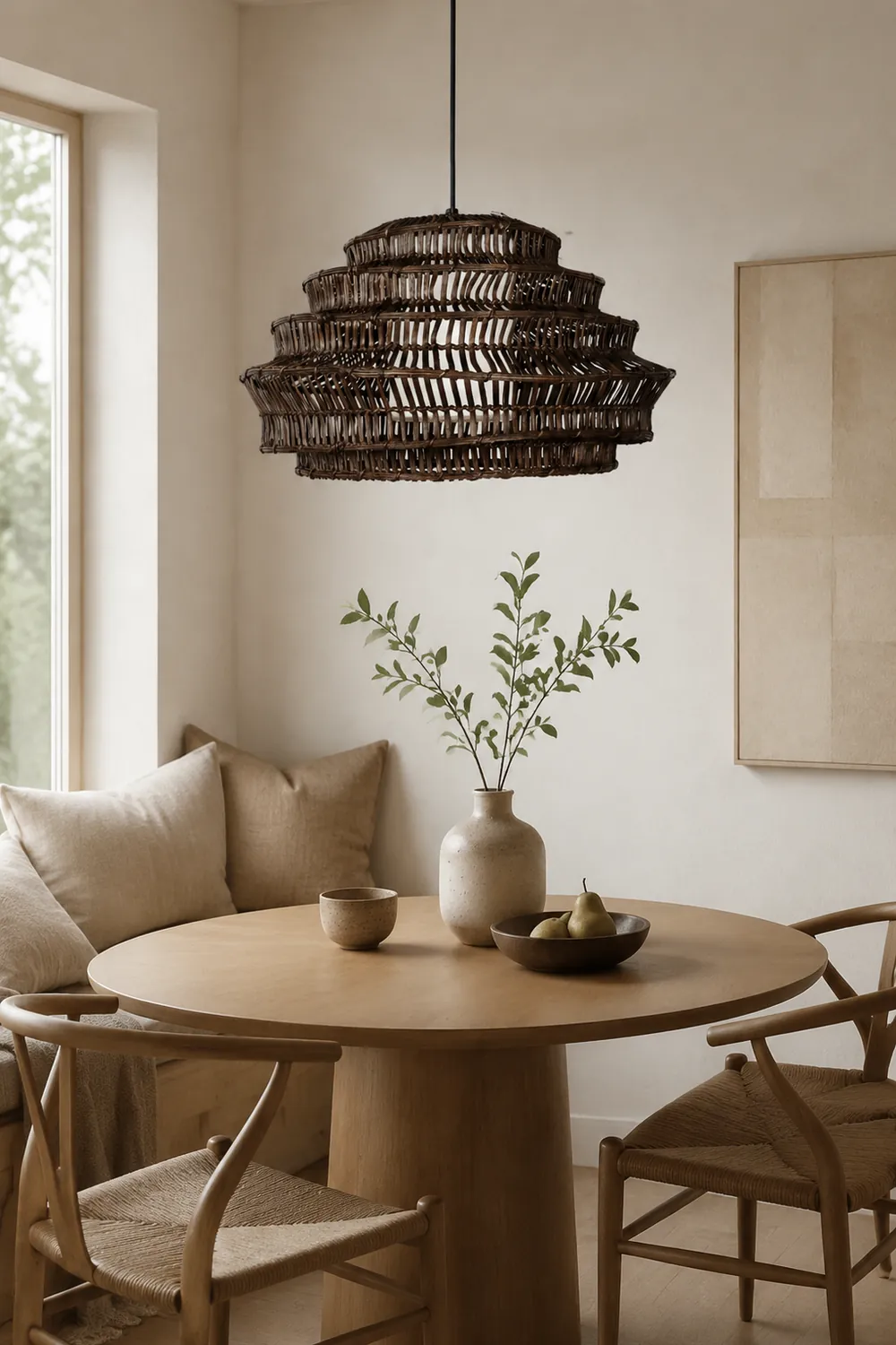 Modern Rattan Cage Pendant Light - Lumpaz