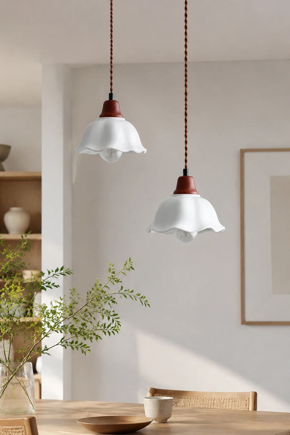 Decor Flower Ceramic  LED Hanging Light - Lumpaz