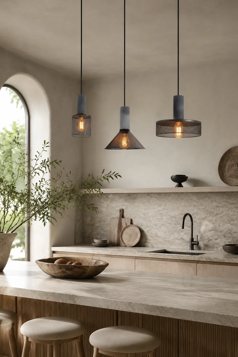 Modern Iron Grey Hanging Light Pendant Lampshade - Lumpaz