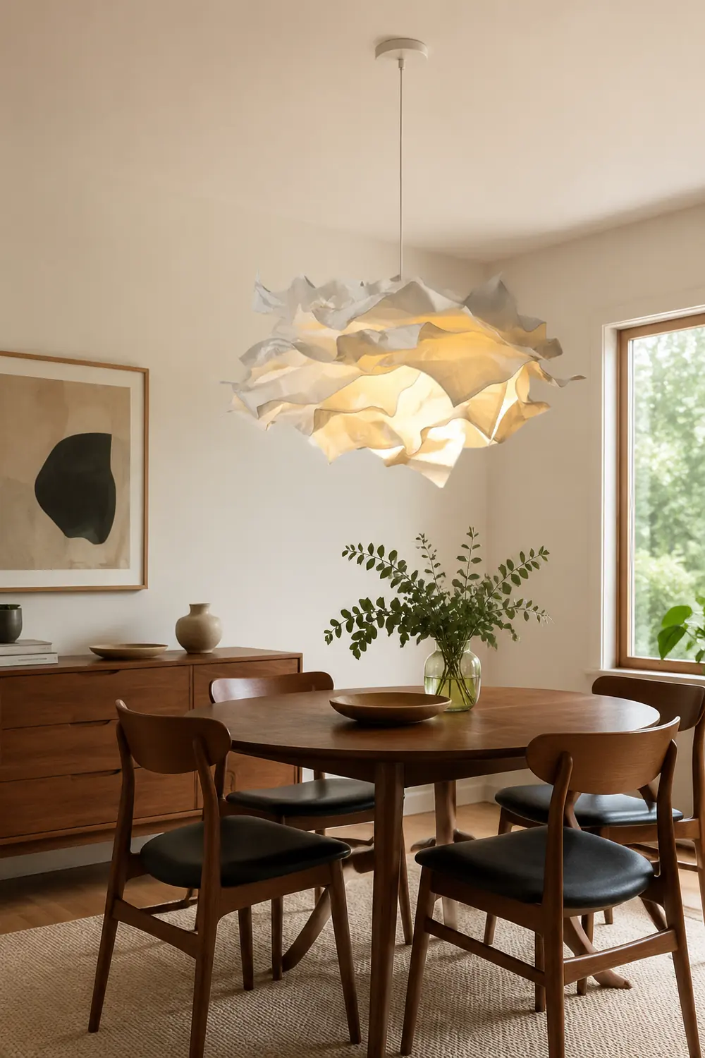 White Pendant Light Art Decor Hanging Lights For Bedroom - Lumpaz