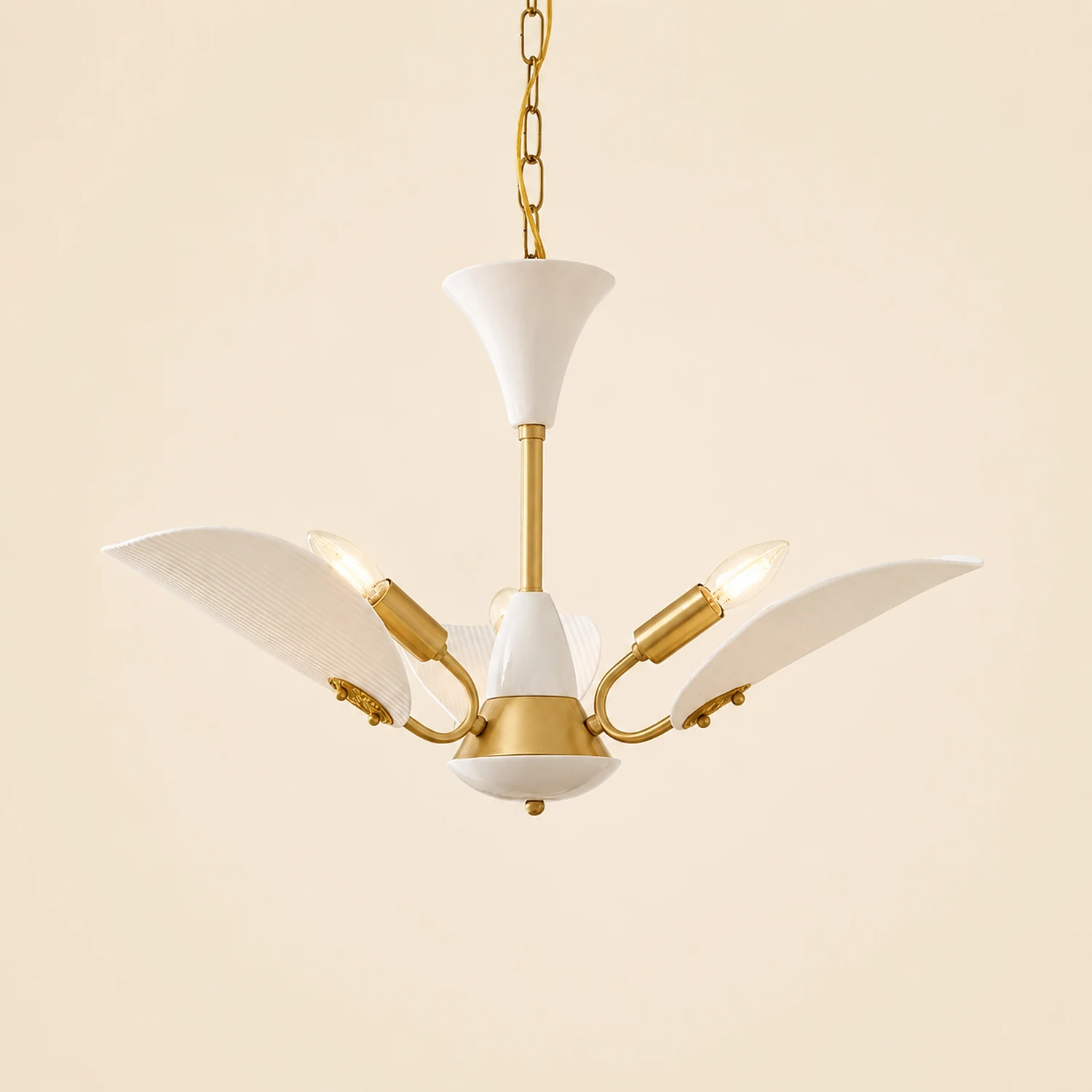 Vintage Creative Copper & Ceramic Pendant Light - Lumpaz