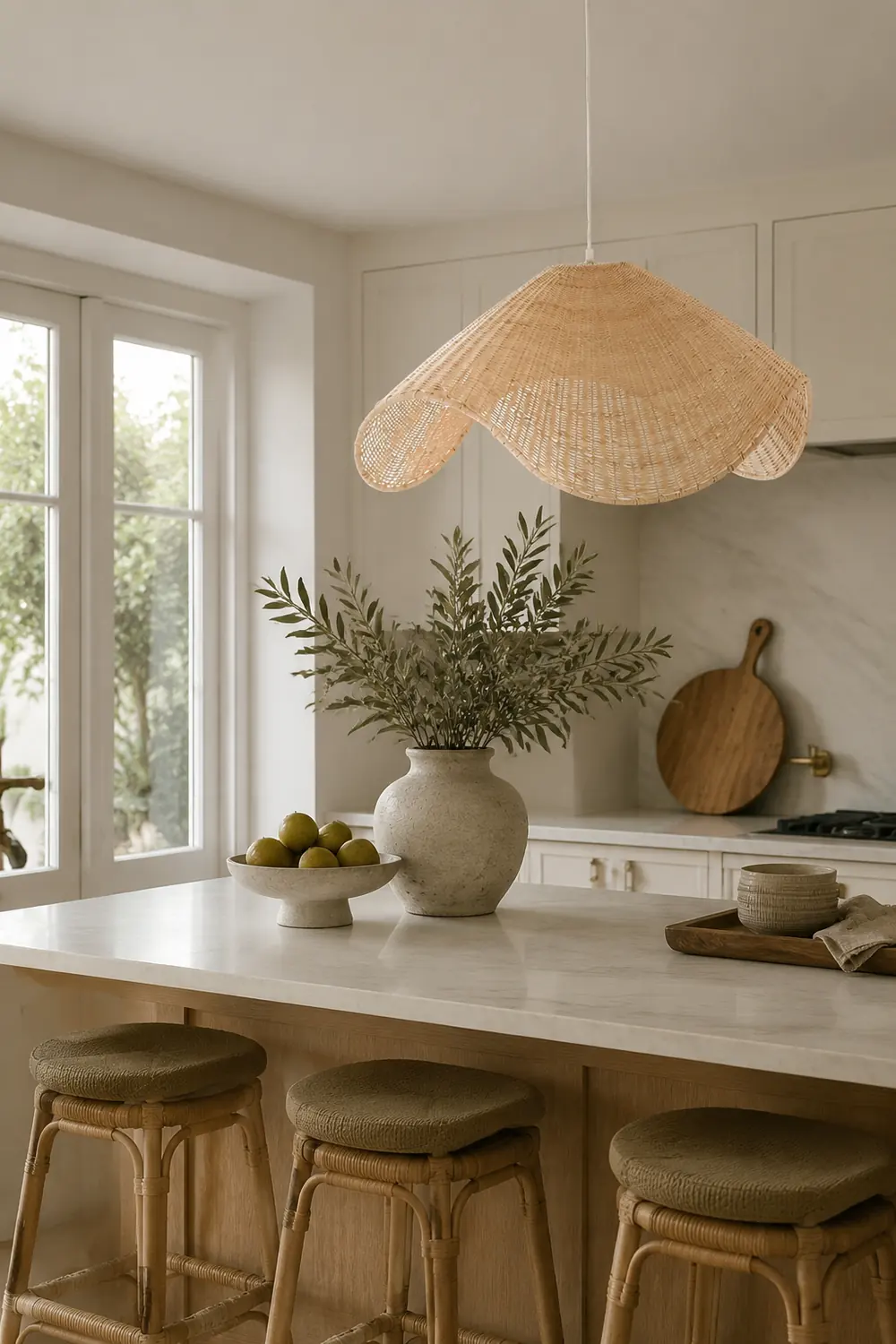Modern Simple Handwoven Rattan Pendant Light - Lumpaz