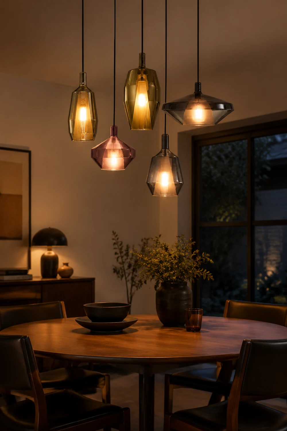 Modern Multicolored Glass Pendant Lamp for Dining - Lumpaz