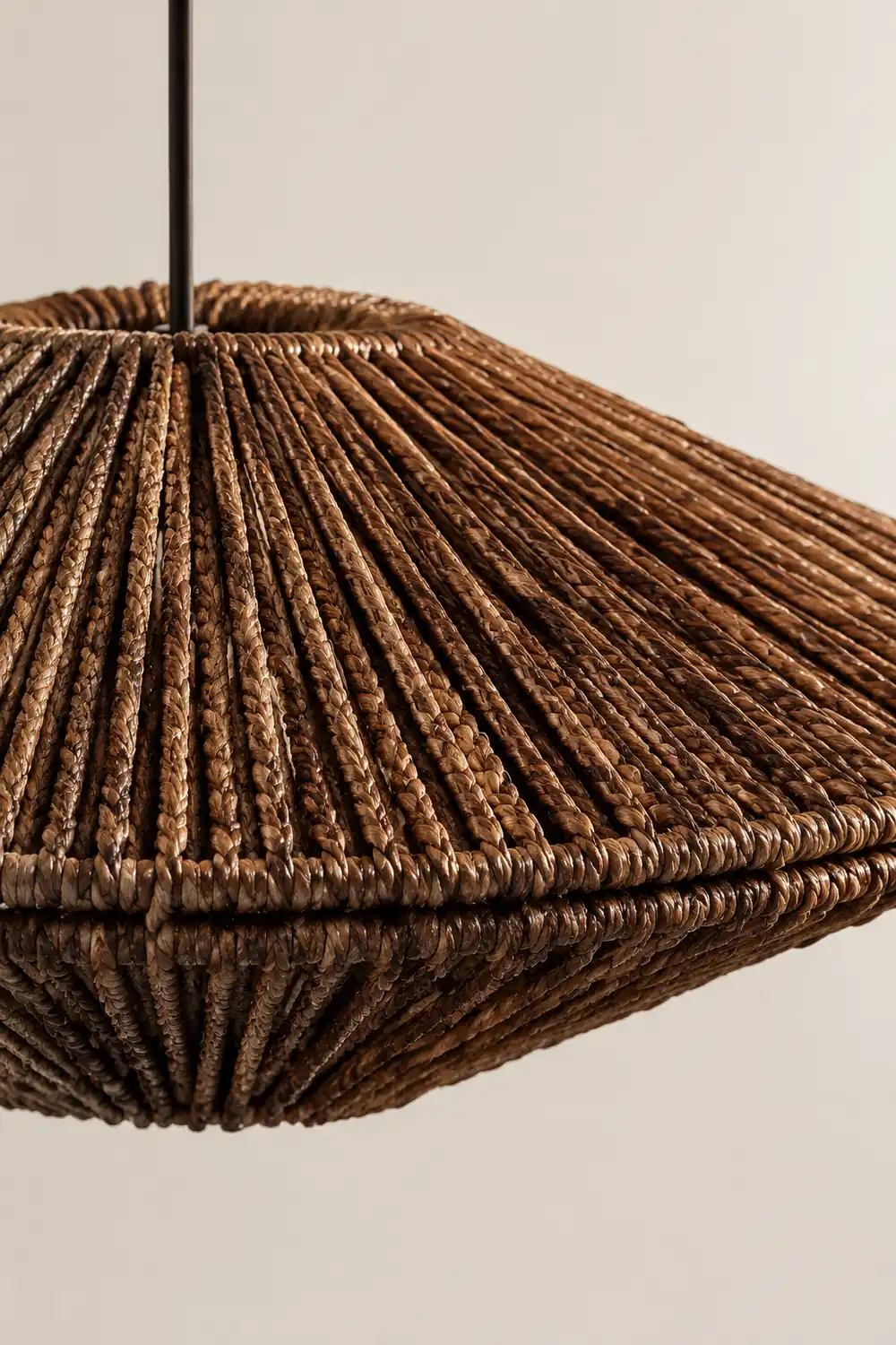 Rustic Rattan Brown Pendant Lights - Lumpaz